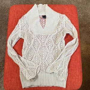 VTG Y2K DIESEL Pointelle Mohair Knit Crochet Sweater